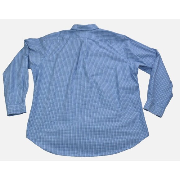 Ralph Lauren Classic Fit Mens Shirt Size XXL Blue White Plaid Button Down Cotton - Picture 11 of 12